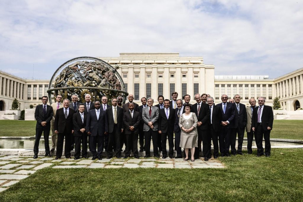 Group photo of the members of the International Law Commission from the 65th Session in Geneva