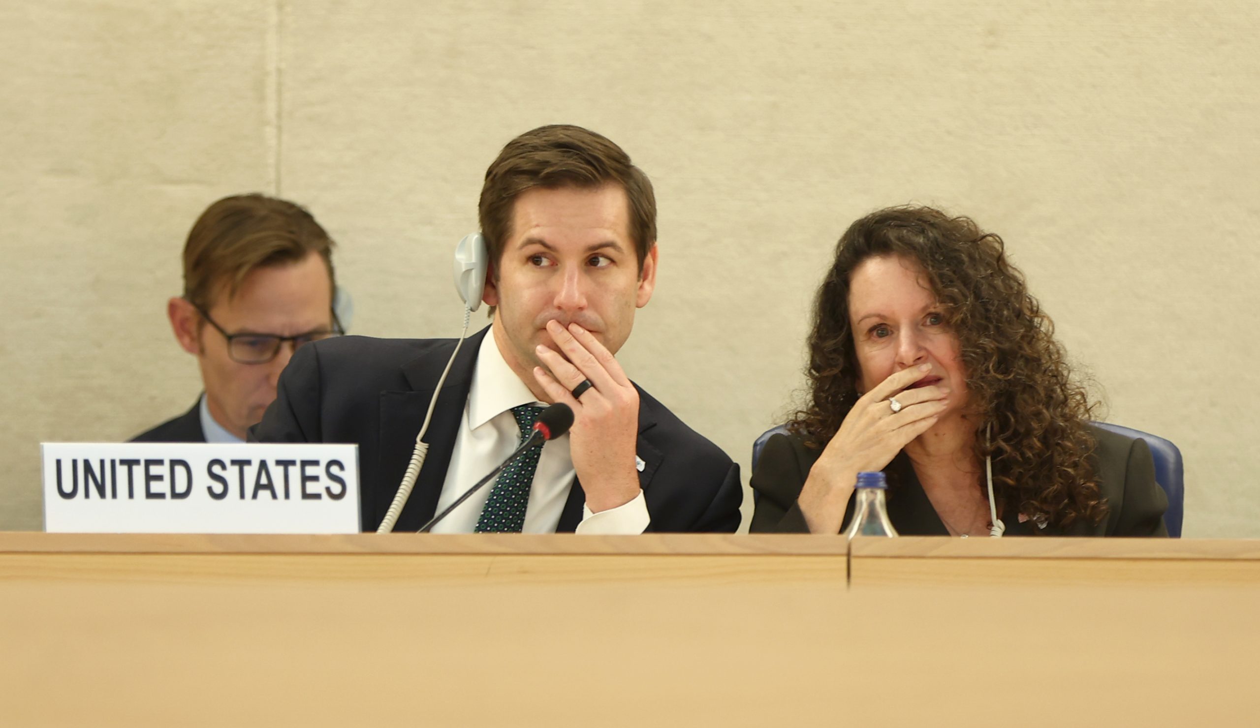 A delegation from the United States answers questions during the October 17-18 ICCPR periodic review at the United Nations in Geneva.