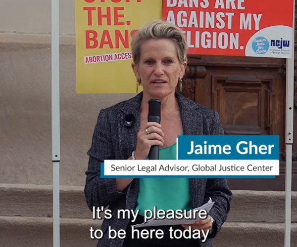 Senior Legal Advisor Jaime Gher Speaks at Rally on Religious Freedom for Abortion Rights Supporters
